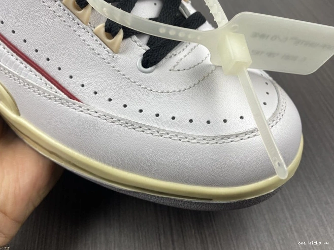 Rep Onekick Low DJ4375-106 Jordan White 2 SP Off-White Retro Red 0722